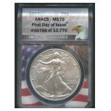 2024 ASE Silver Eagle ANACS MS 70