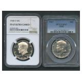 1967 and 1968-S Silver Kennedy Halves Graded