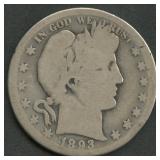 1893-S Liberty Head Barber Half Dollar
