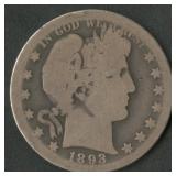 1893-S Liberty Head Barber Half Dollar