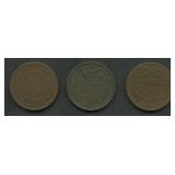 3- 1864 Two-Cent Pieces