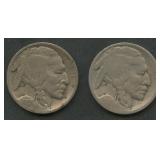 2- 1915-S Buffalo Nickels
