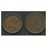 2- Civil War Tokens Patriotic Dies