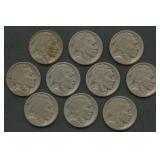 10- 1920-D Buffalo Nickels