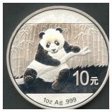 2014 China 10Yn Panda .999 Silver 1 ozt