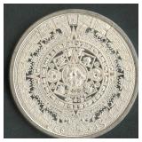 Aztec Calendar .999 Silver Round 1 ozt