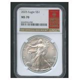2025 ASE Silver Eagle NGC MS 70