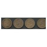 4- Mixed Copper-Nickel Indian Head Cents