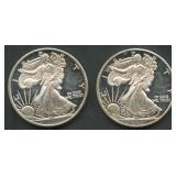 (1 ozt TW) 2- MM Exchange .999 Silver Rds 0.5 ozt