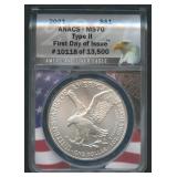 2021 Type 2 ASE Silver Eagle ANACS MS 70