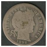 1892-S Liberty Head Barber Dime