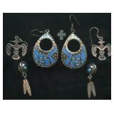 3.5 Sets of Earrings .925 Silver .50 ozt TW
