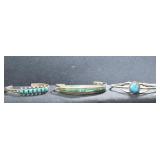3- Mixed Bracelets .925 Silver 1.03 ozt TW
