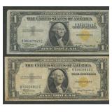 2- 1935 $1 Silver Certificates No Africa FR-2306