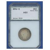 1896-s Barber Quarter *KEY* PCI Graded