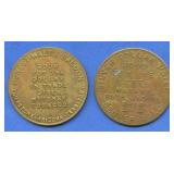 2 Whorehouse / Brothel Tokens