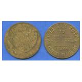 2 Whorehouse / Brothel Tokens