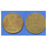 2 Whorehouse / Brothel Tokens