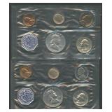 2- 1962-P US Proof Sets - 5 Coins