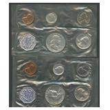 2- 1961-P US Proof Sets - 5 Coins