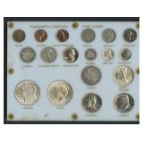 Twentieth Century Type Coins Set Capital Display