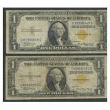2- 1935A $1 Silver Certificates No Africa FR-2306