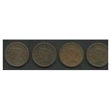 4- 1851 Braided Hair Large Cents