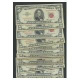 20- Mixed 1953 and 1963 $5 Legal Tender Notes