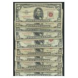 20- Mixed 1953 and 1963 $5 Legal Tender Notes