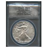 2020 ASE Silver Eagle ANACS MS 70