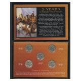 5 Years of Buffalo Head Nickels in Display COA