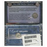 Pre-1900 Barber, Last Silver and First State 25c