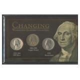 Changing Washington Quarter Collection 3 Coins