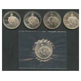 5- 1982 G Washinton Commem .900 Silver Halves