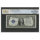 1928 $1 Silver Certificate PCGS 64 PPQ FR-1600
