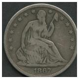1867-S Seated Liberty Half Dollar