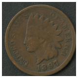 1897 1 in Neck Indian Head Cent