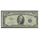 1953B $10 Silver Certifcate Blue Seal FR-1708