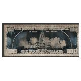 $100 Federal Res Note Proof .999 Silver Bar 4 ozt