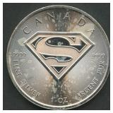 2016 Canada $5 Superman .999 Silver Round 1 ozt