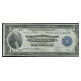 1918 $1 Fed Res Bank Note Green Eagle FR-717