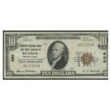 1929 $10 Ty1 National Bank Note Reading, PA