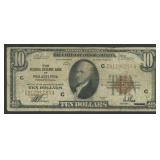 1929 $10 Fed Reserve Bank Note Philadelphia