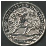 2021 UK Robin Hood .999 Silver Round 1 ozt