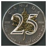 2013 Canada $5 Maple Leaf .999 Silver Rd. 1 ozt