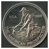1986 Engelhard .999 Silver Round 1 ozt
