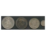 4- Mixed Foreign Coins .900 Silver 2.09 ozt
