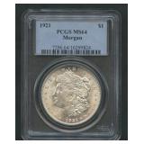 1921 Morgan Silver Dollar PCGS MS 64