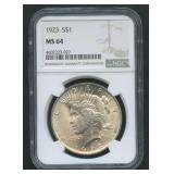 1923 Peace Silver Dollar NGC MS 64