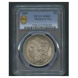 1889 Morgan Silver Dollar PCGS MS 63